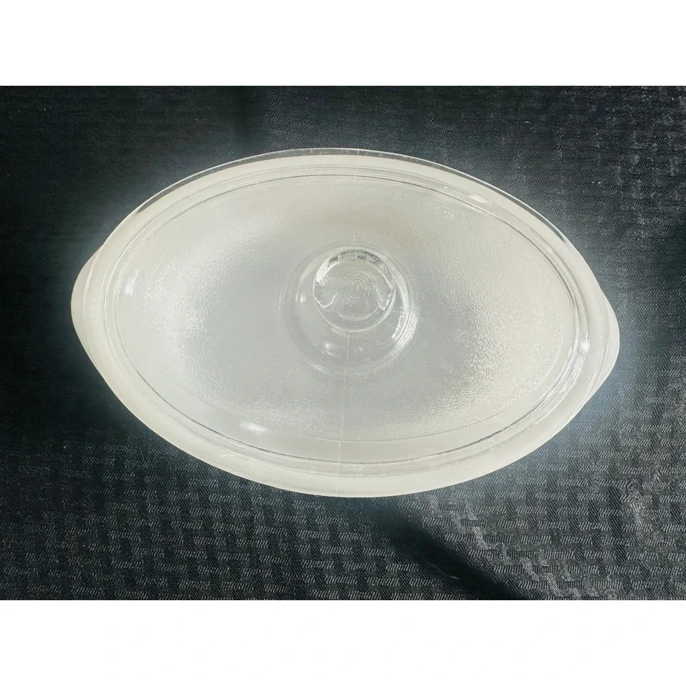 Vintage Glasbake Milk Glass Casserole Dish Lid Orange Floral 70s Cottagecore MCM